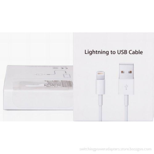 White Apple Charger Cord , Iphone Lightning To Usb Cable For Ipad4 And Ipad Mini